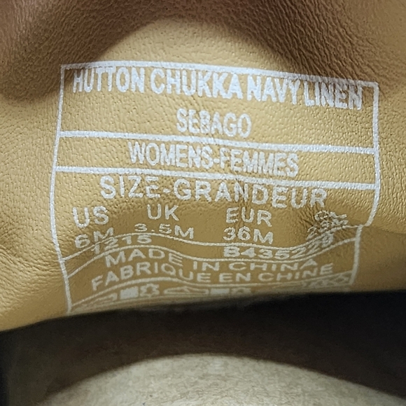 Sebago Women's Linen Hutton Lace Up Chukka Boot - 6 - Picture 8 of 8